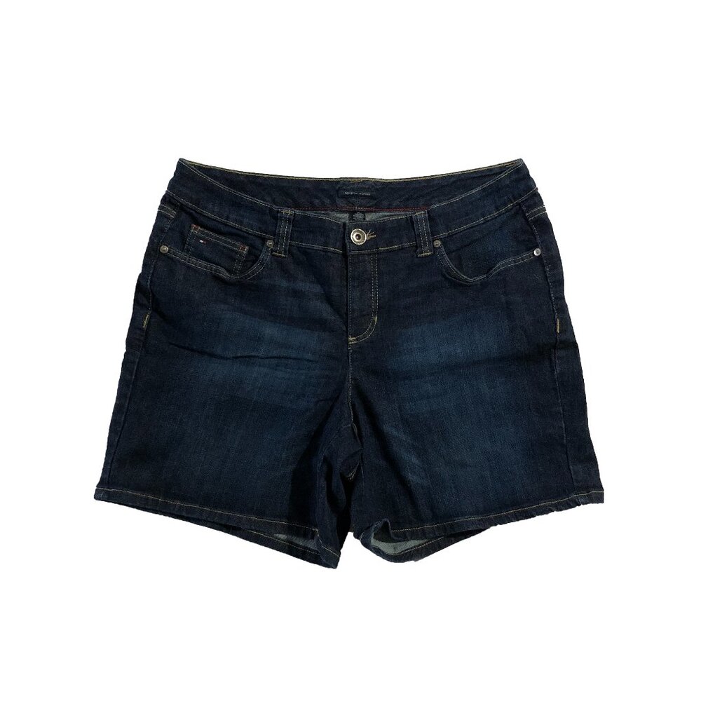 Tommy Hilfiger Womens Size 14 Dark Blue Denim Shorts
